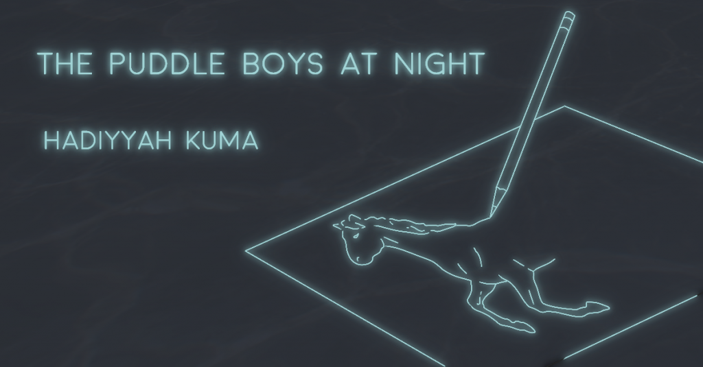 THE PUDDLE BOYS AT NIGHT by Hadiyyah Kuma