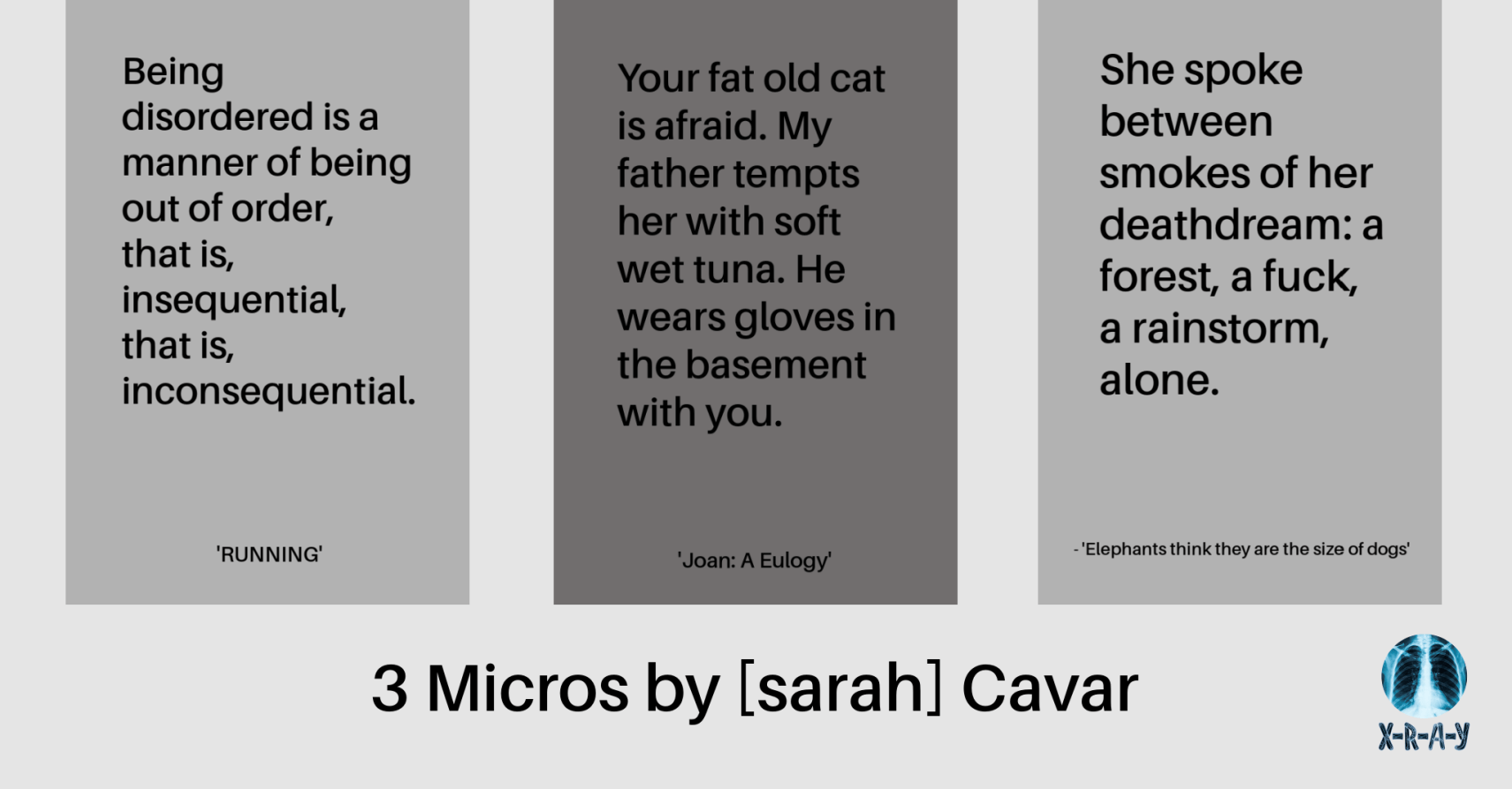 3 MICROS by [sarah] Cavar