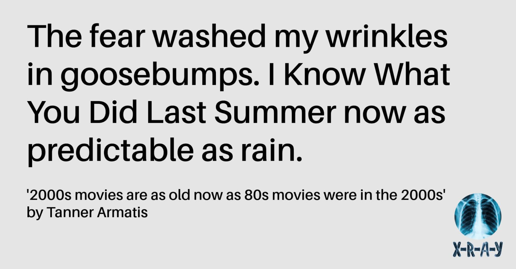 2000s MOVIES ARE AS OLD NOW AS 80s MOVIES WERE IN THE 2000s by Tanner Armatis