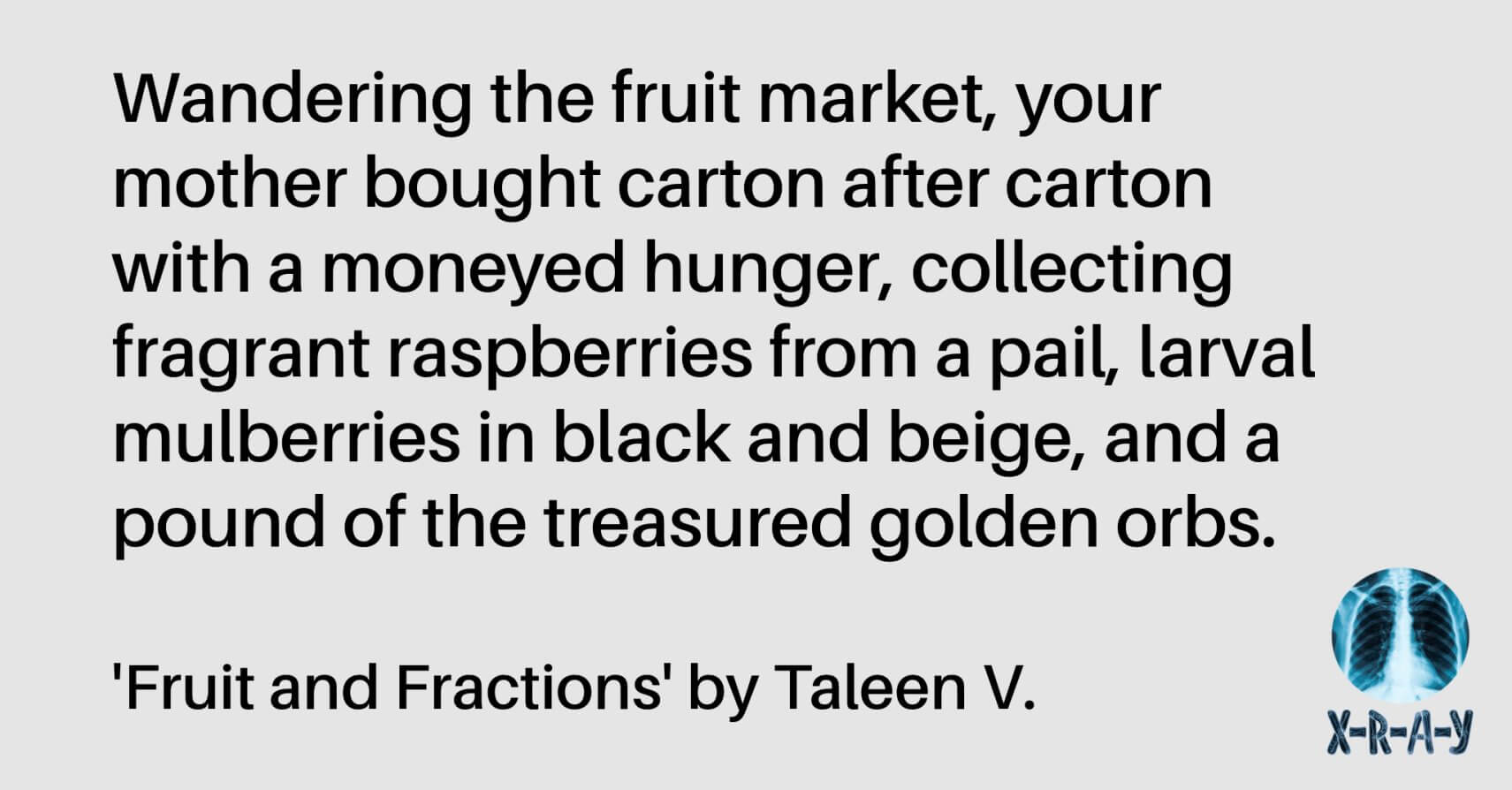 FRUIT AND FRACTIONS by Taleen V.