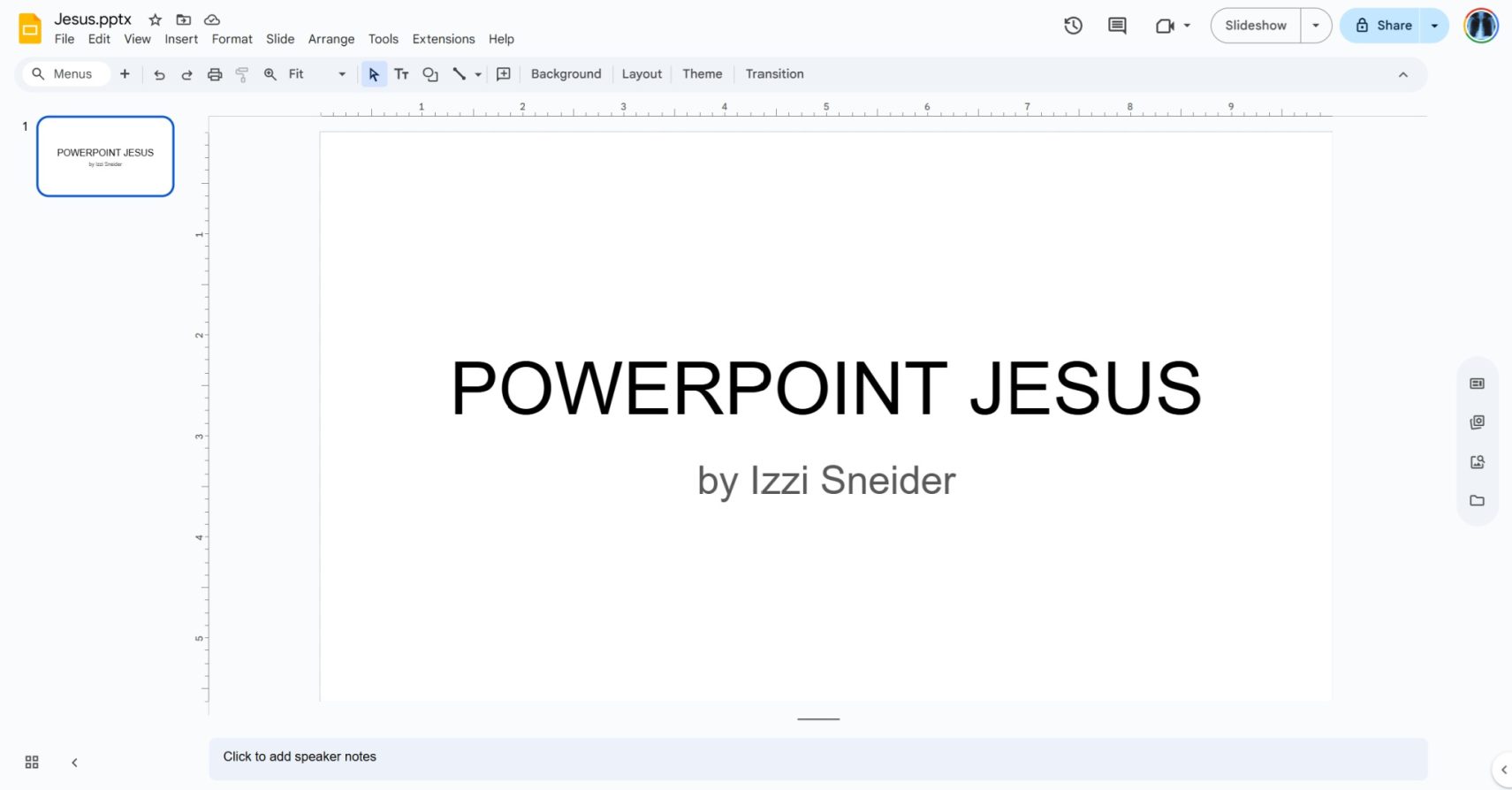 POWERPOINT JESUS by Izzi Sneider