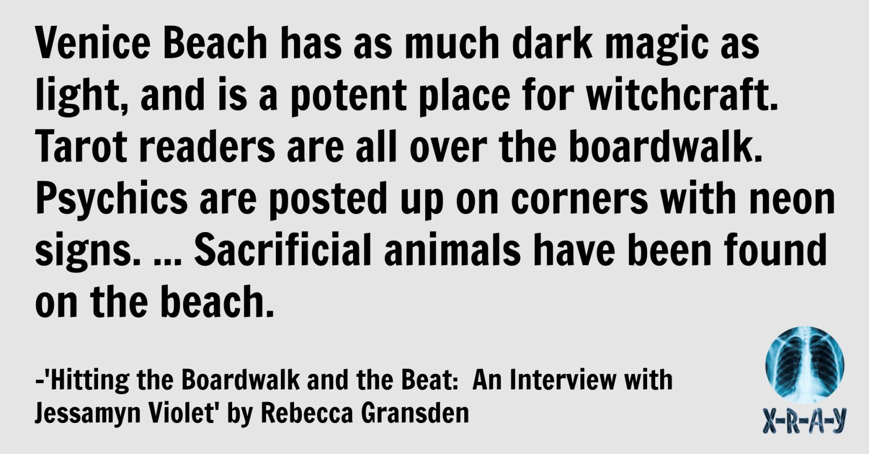 HITTING THE BOARDWALK AND THE BEAT: AN INTERVIEW WITH JESSAMYN VIOLET by Rebecca Gransden