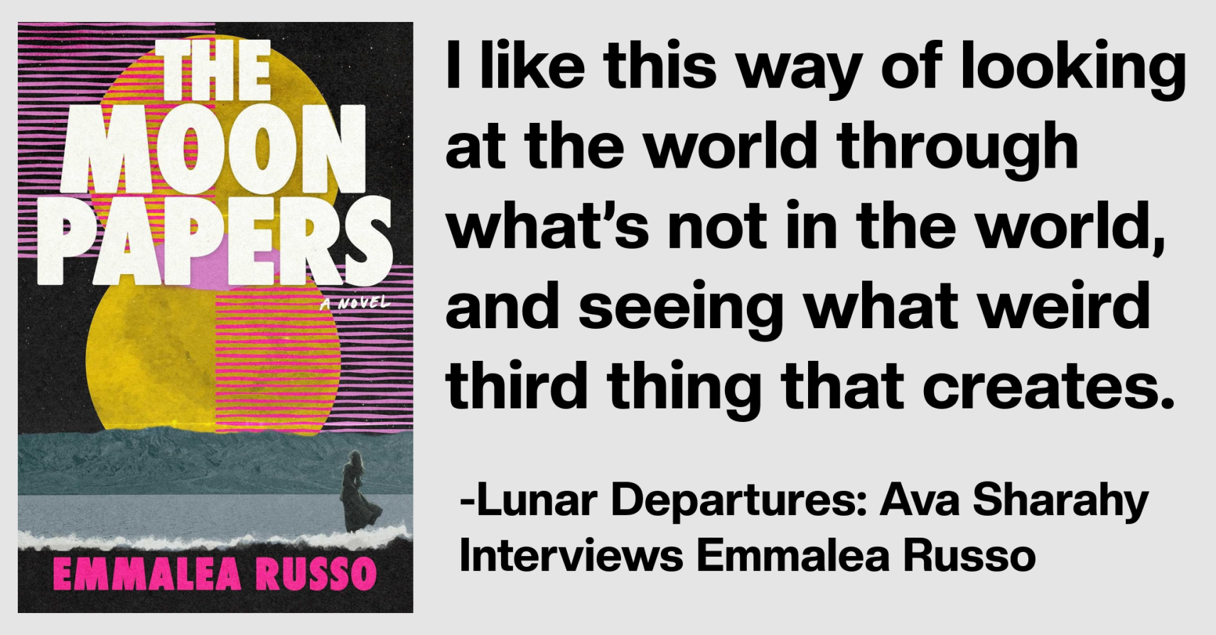 Lunar Departures: Ava Sharahy Interviews Emmalea Russo